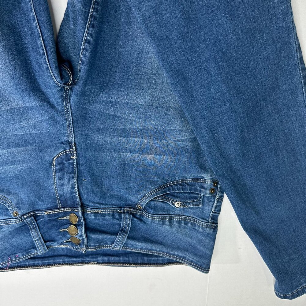 YMI Wanna Betta Butt Mid-Rise Skinny Jeans Size 9 Stretchy Denim Blue - Picture 7 of 14